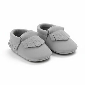 MAC & LOU Gray Suede Baby Booties (0 - 3 mo)